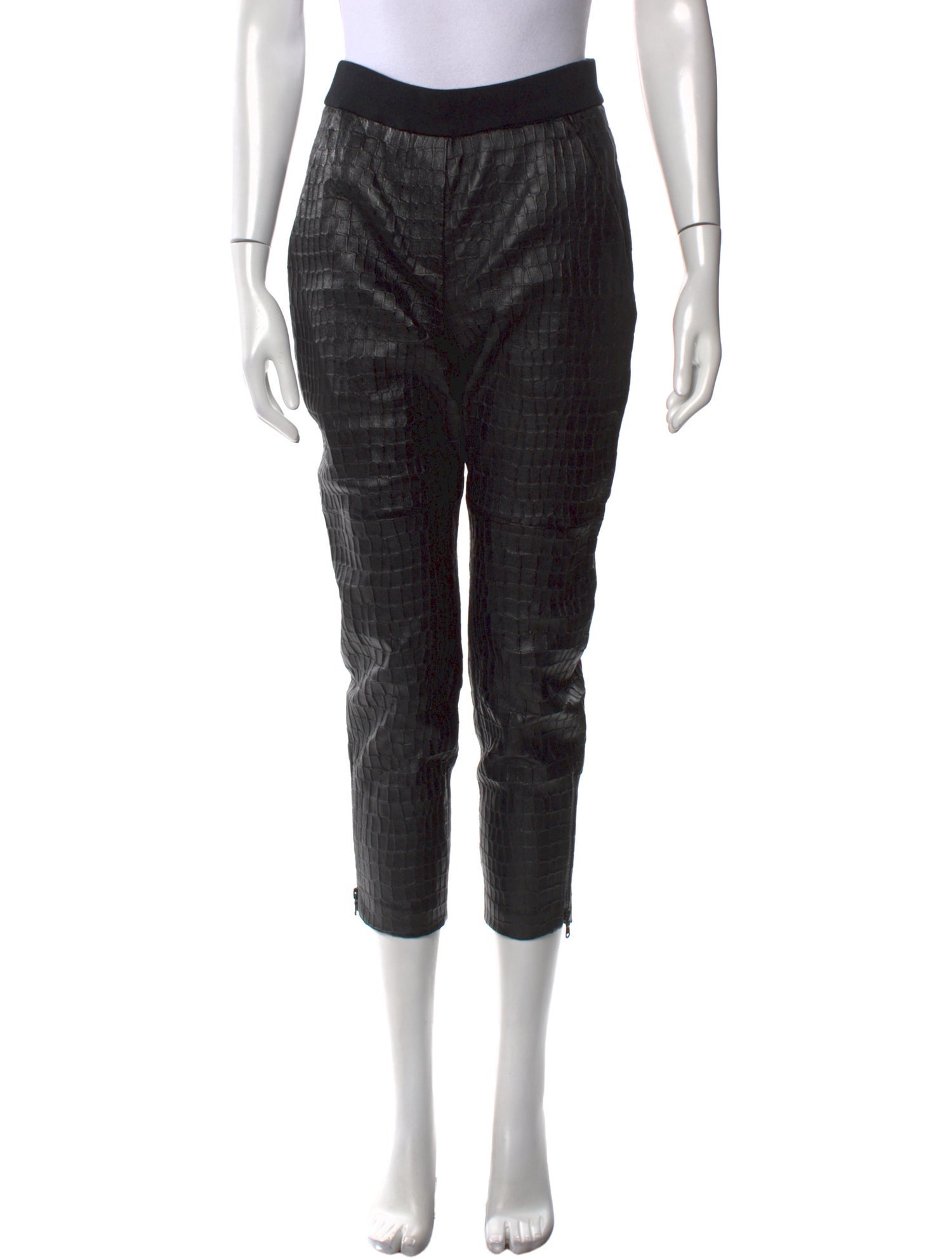 Brunello Cucinelli Leather Skinny Leg Pants