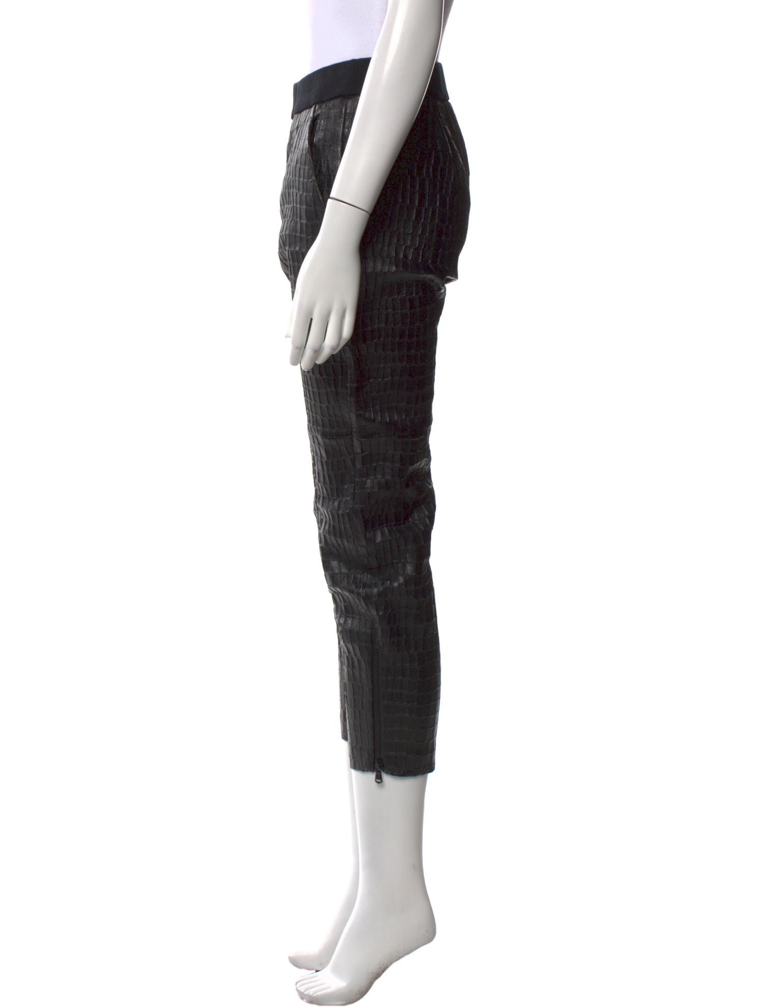 Brunello Cucinelli Leather Skinny Leg Pants