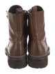 Brunello Cucinelli Monili Leather Combat Boots