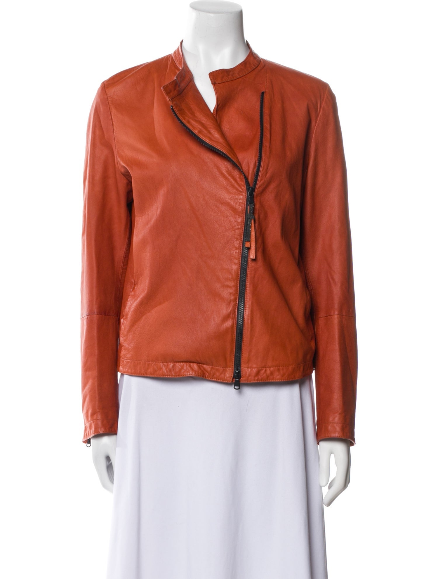 Brunello Cucinelli Leather Biker Jacket