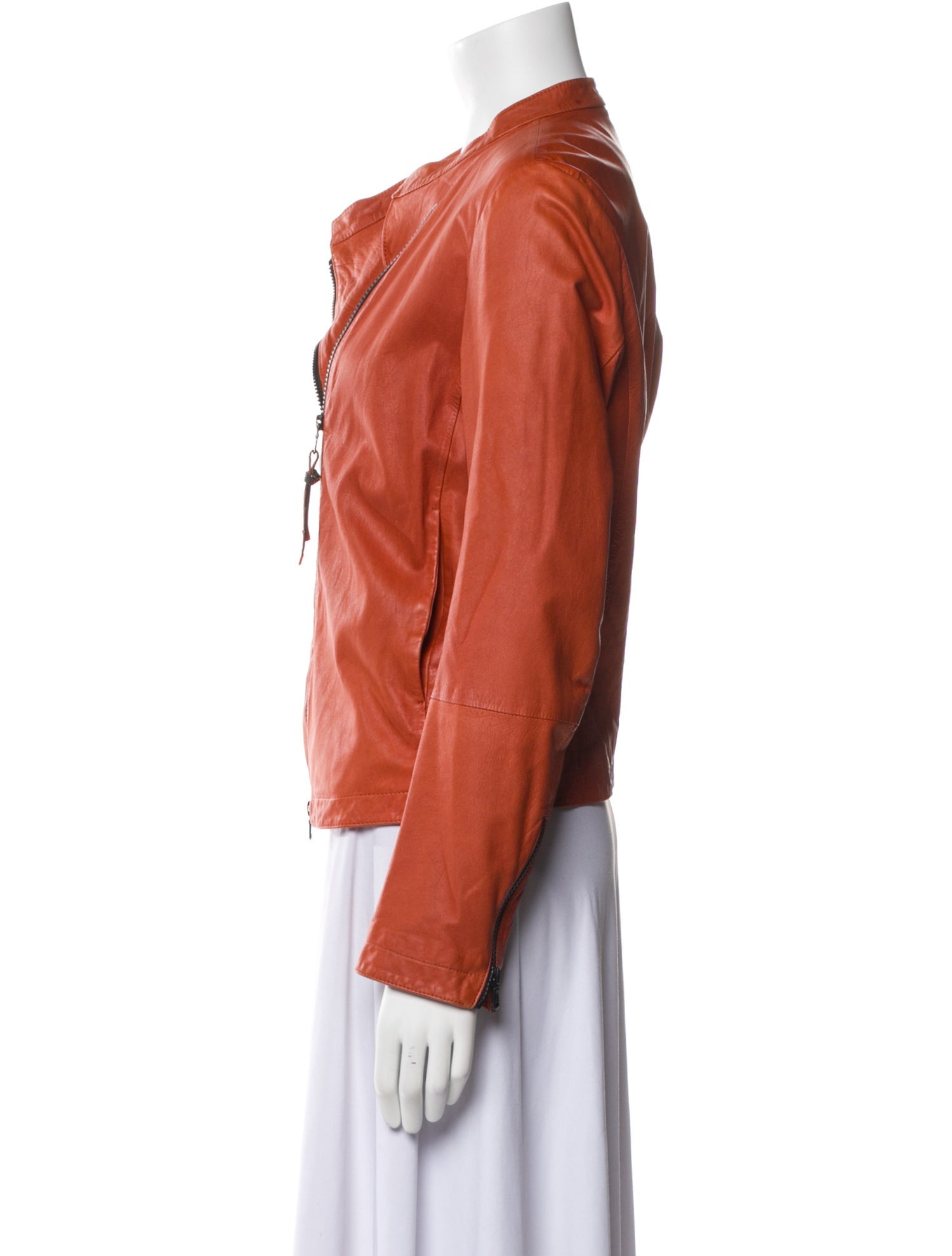 Brunello Cucinelli Leather Biker Jacket