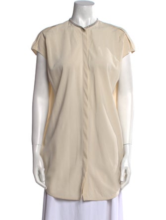 Brunello Cucinelli Silk Mock Neck Tunic