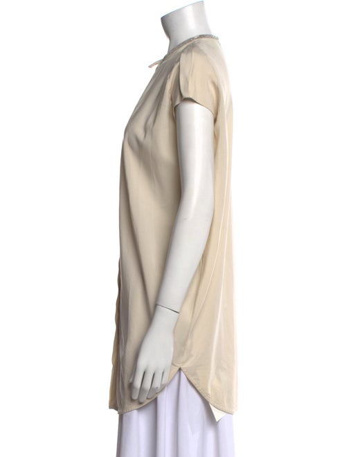Brunello Cucinelli Silk Mock Neck Tunic