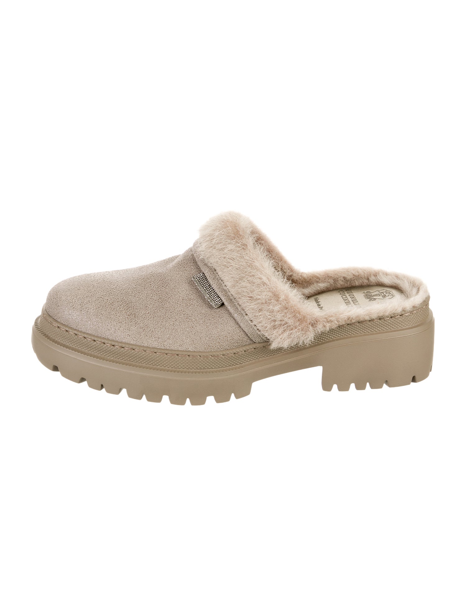 Brunello Cucinelli Monili Suede Mules