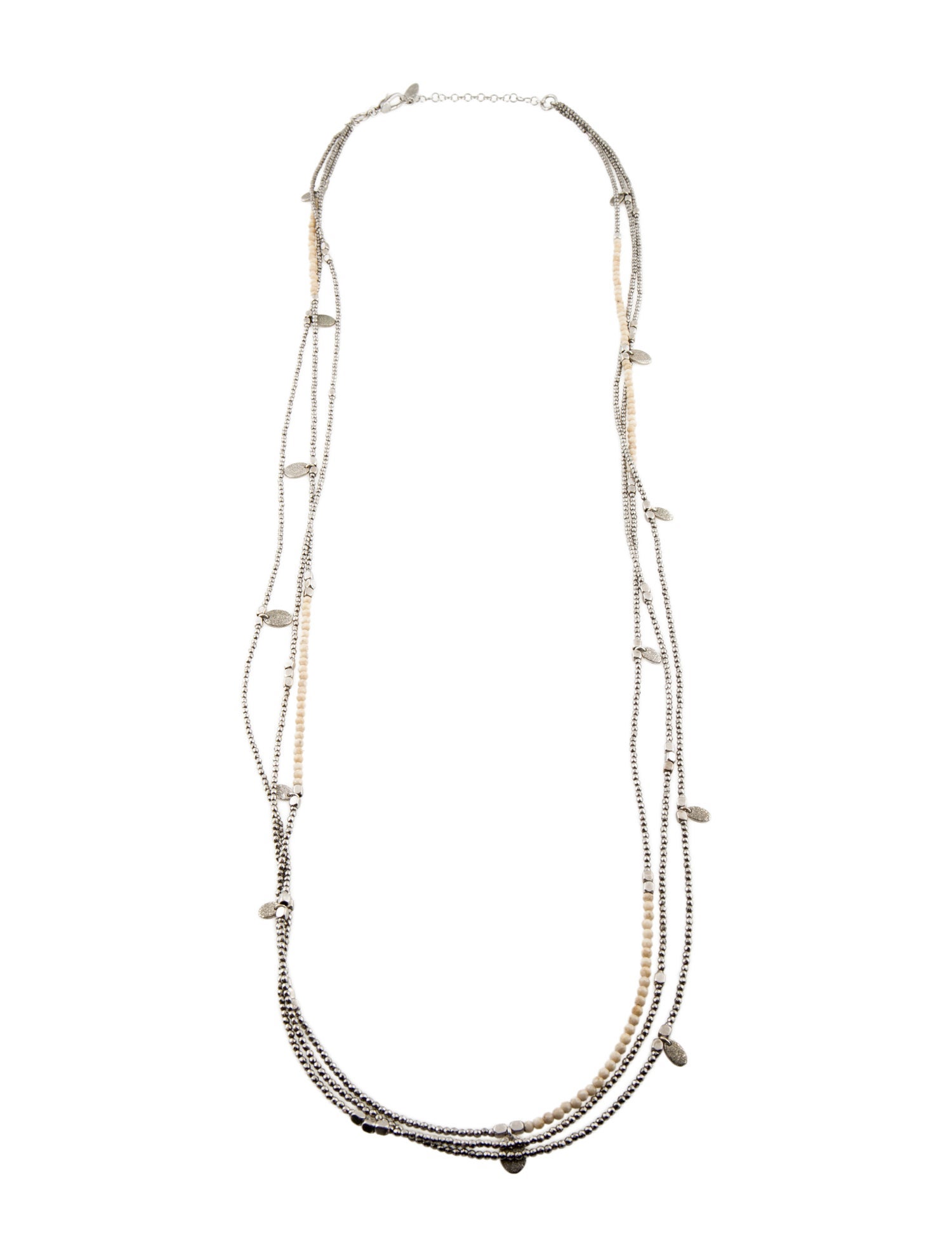 Brunello Cucinelli Multistrand Stone Beaded Necklace