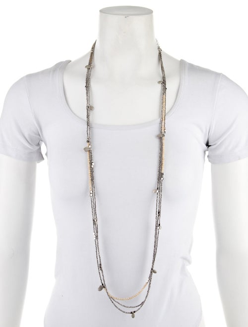 Brunello Cucinelli Multistrand Stone Beaded Necklace