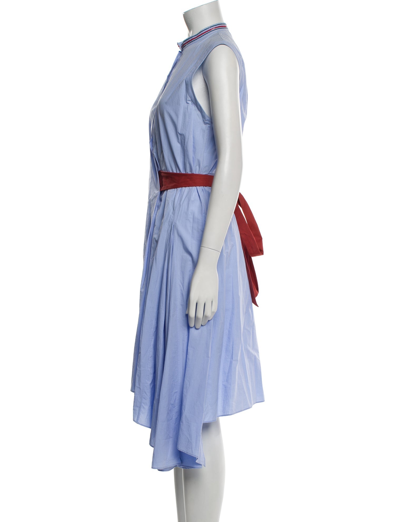 Brunello Cucinelli Mock Neck Midi Length Dress