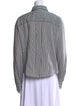 Brunello Cucinelli Striped Long Sleeve Button-Up Top