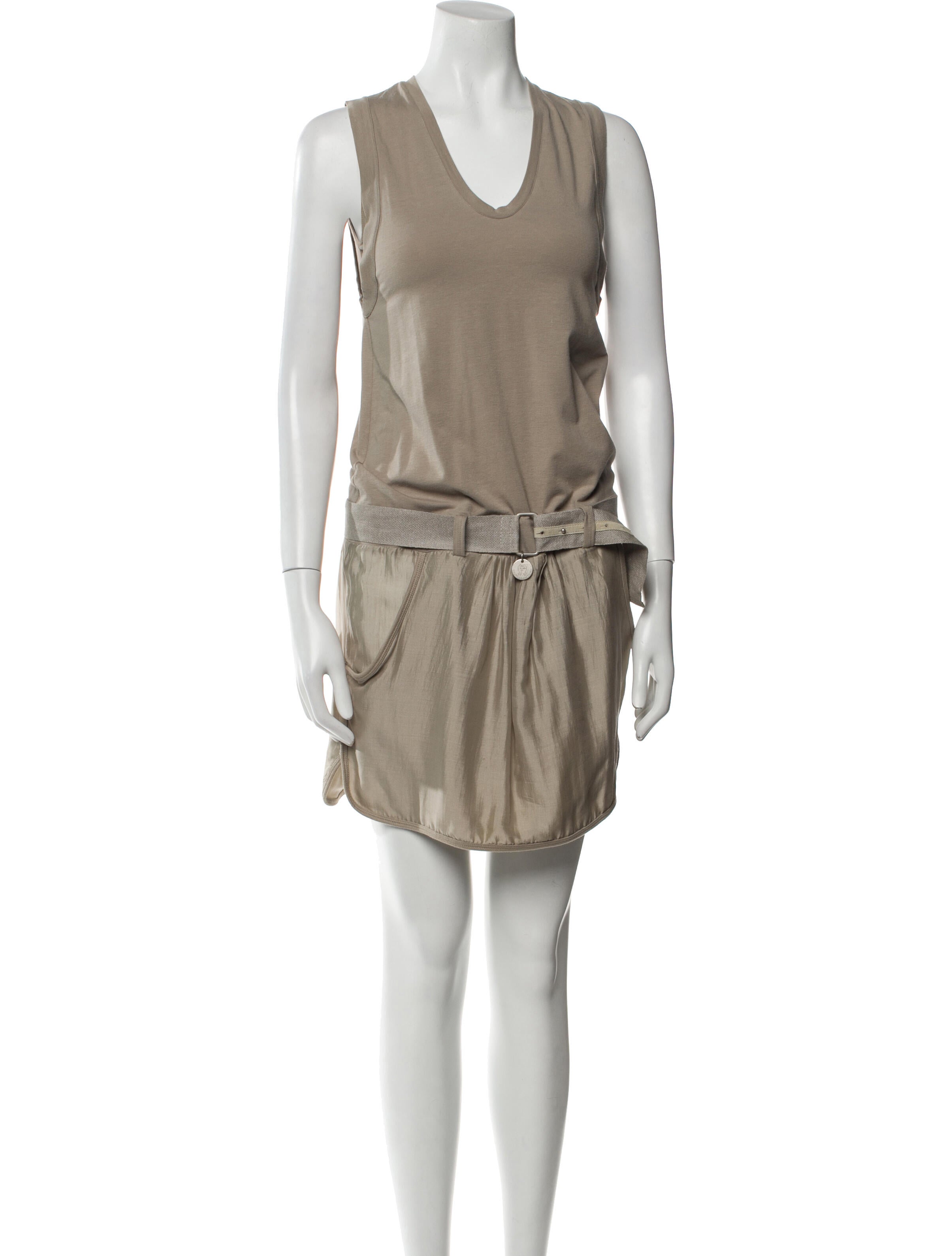 Brunello Cucinelli V-Neck Mini Dress