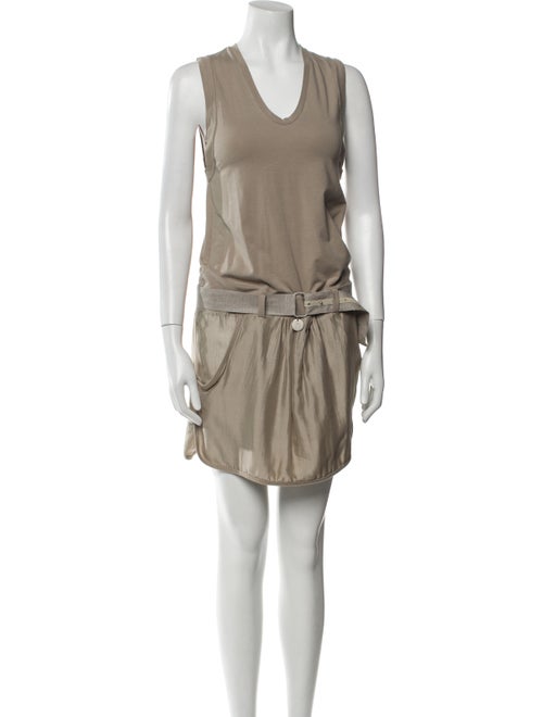 Brunello Cucinelli V-Neck Mini Dress