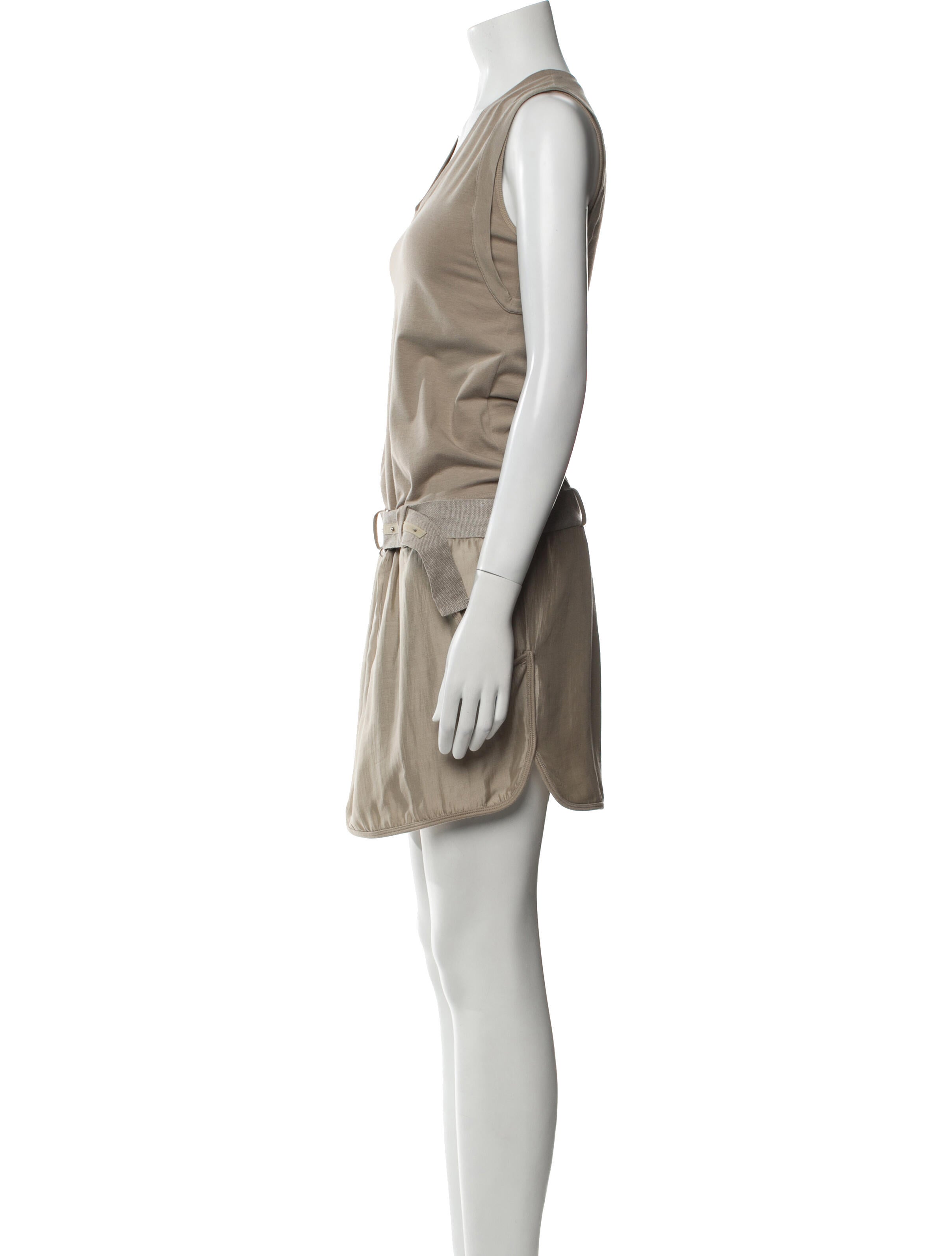 Brunello Cucinelli V-Neck Mini Dress
