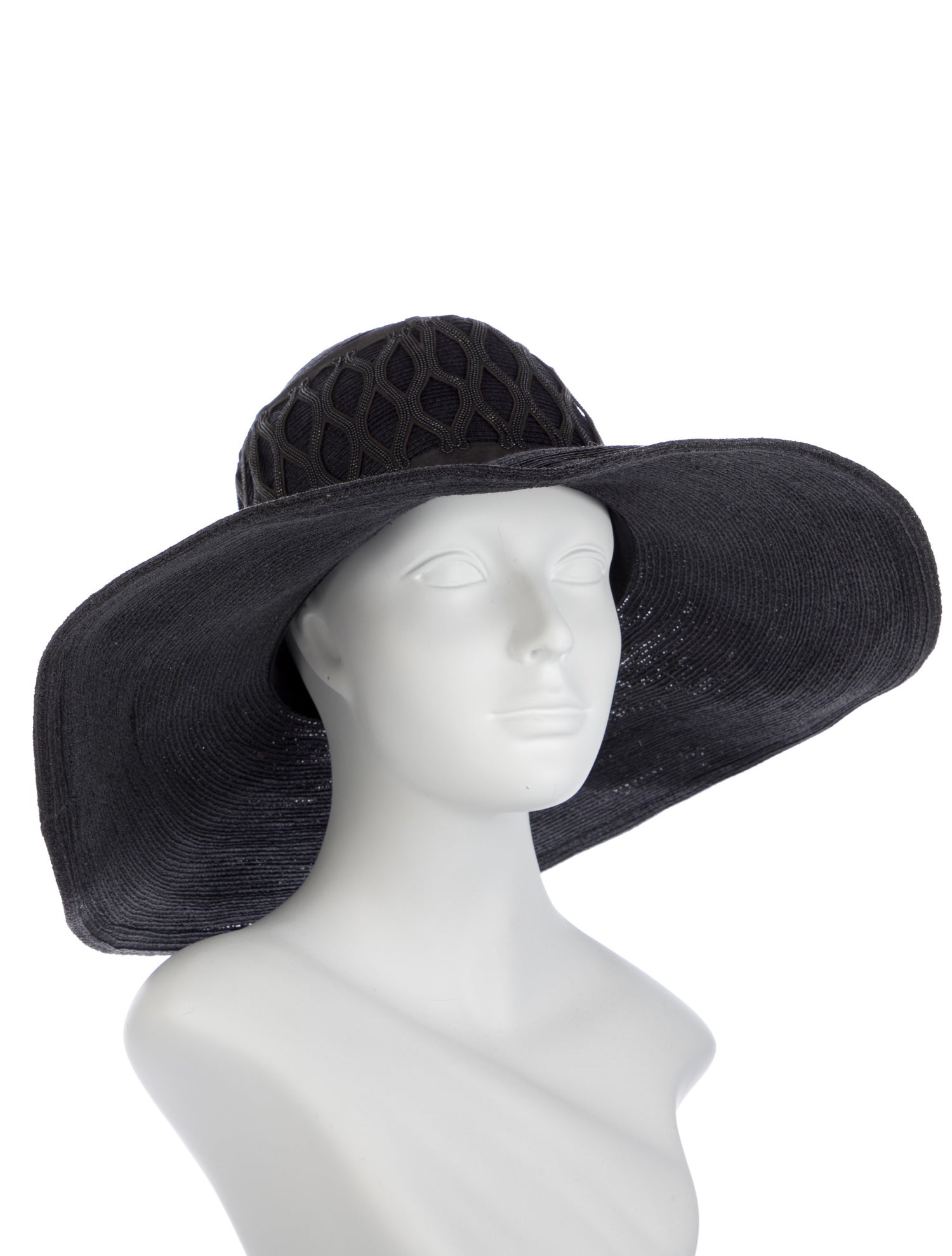 Brunello Cucinelli Woven Sun Hat With Beaded Accent w/Tags