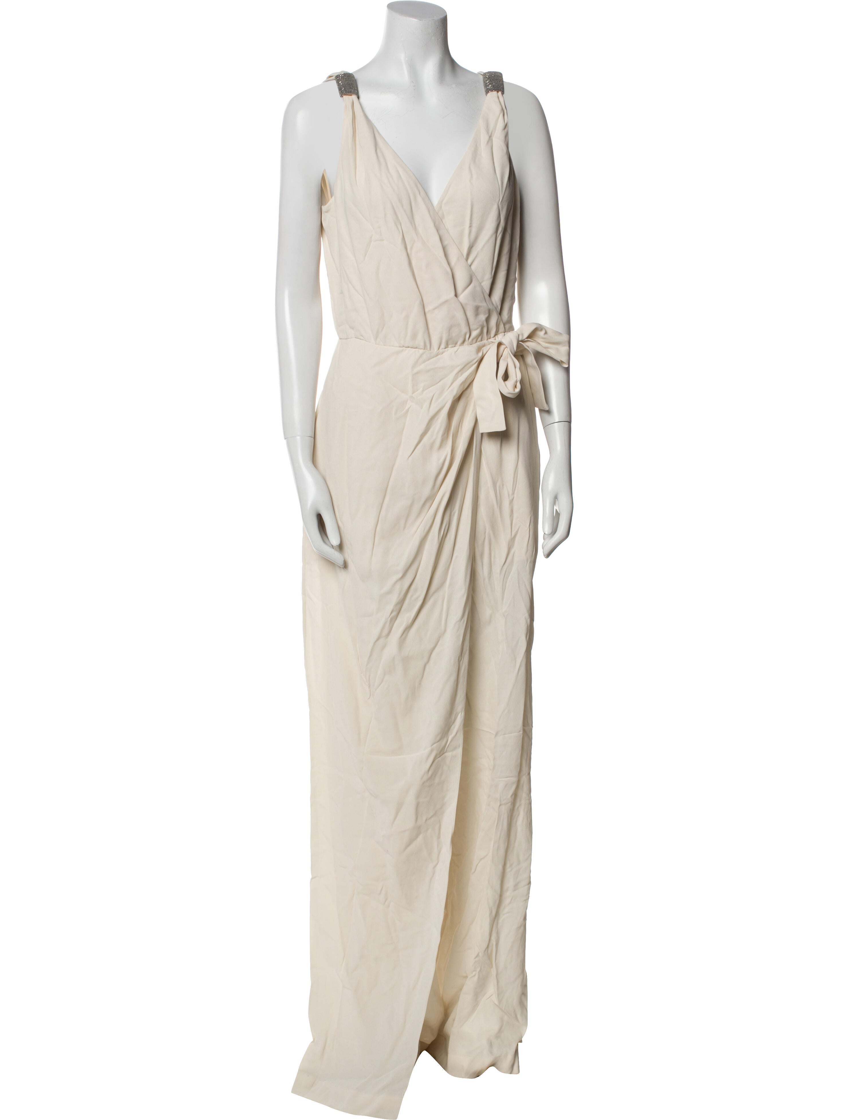 Brunello Cucinelli Silk V-Neck Jumpsuit w/ Tags