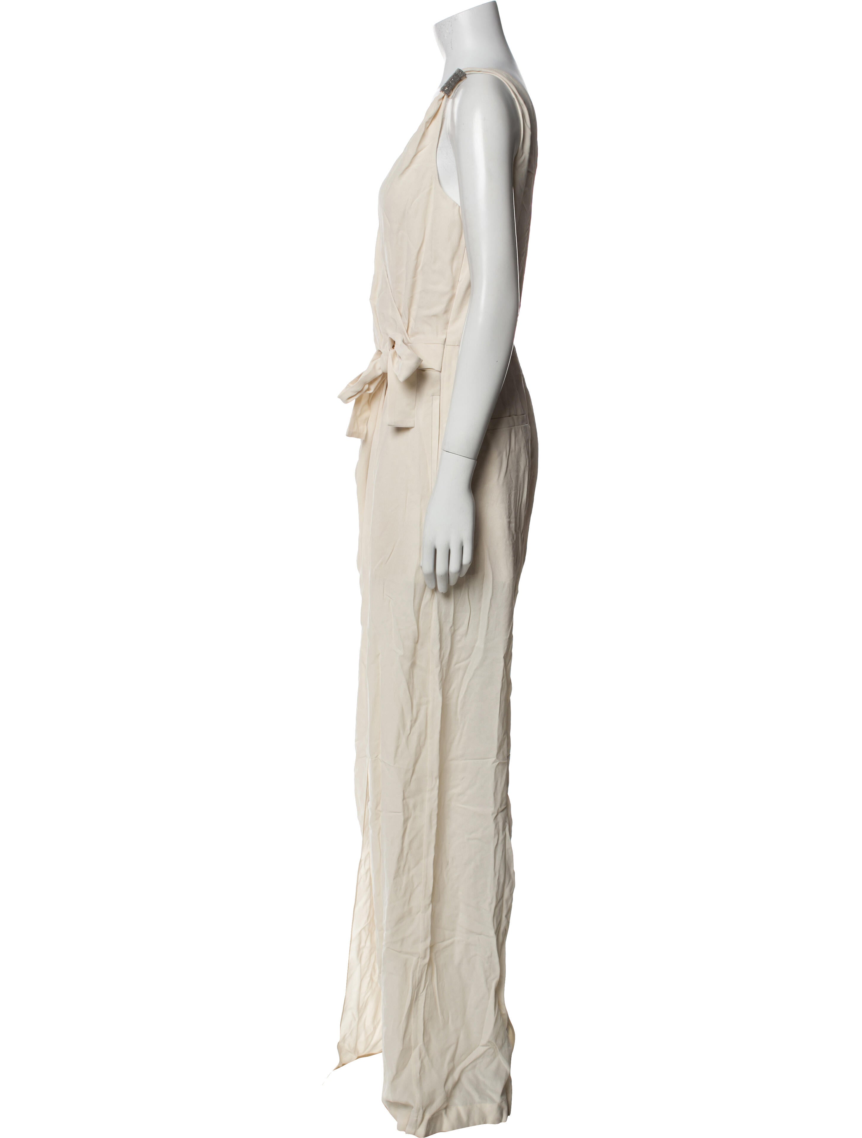 Brunello Cucinelli Silk V-Neck Jumpsuit w/ Tags