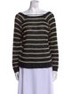 Brunello Cucinelli Striped Bateau Neckline Sweatshirt