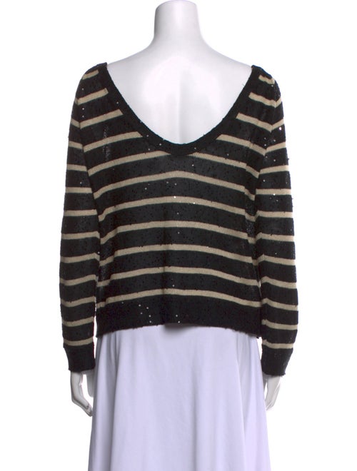 Brunello Cucinelli Striped Bateau Neckline Sweatshirt