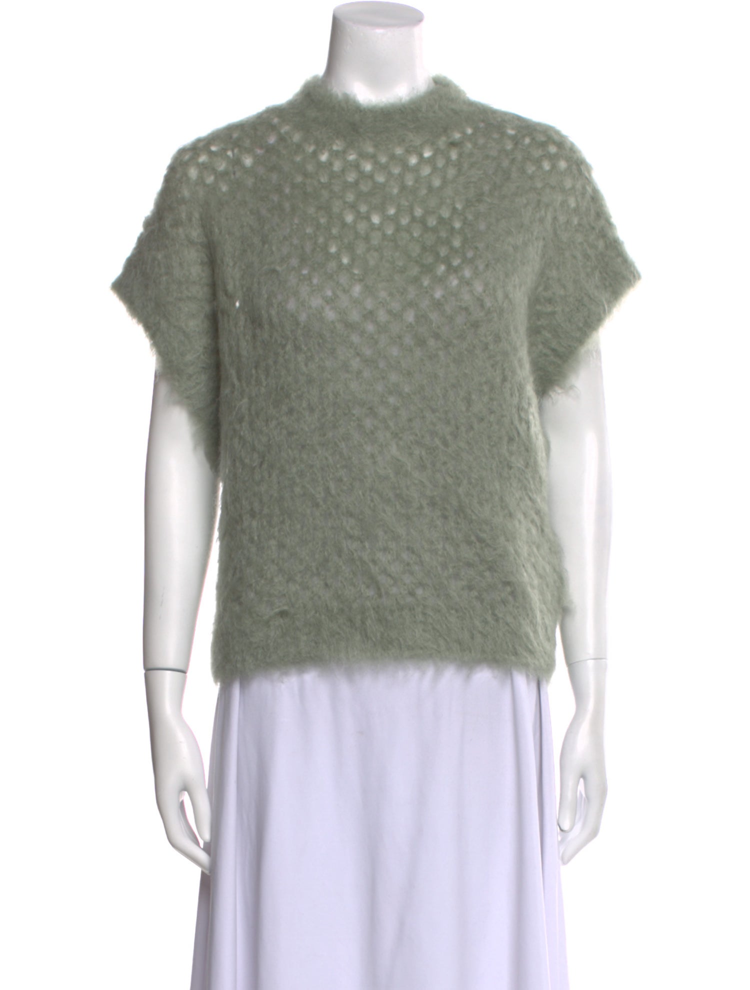 Brunello Cucinelli Mohair Mock Neck Sweater