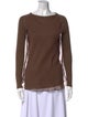 Brunello Cucinelli Bateau Neckline Long Sleeve Top