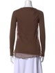 Brunello Cucinelli Bateau Neckline Long Sleeve Top