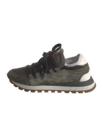Brunello Cucinelli Suede Mesh Accents Sneakers
