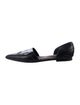 Brunello Cucinelli Monili Leather D'Orsay Flats