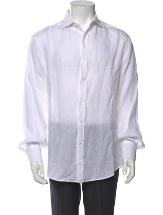 Brunello Cucinelli Linen Long Sleeve Dress Shirt