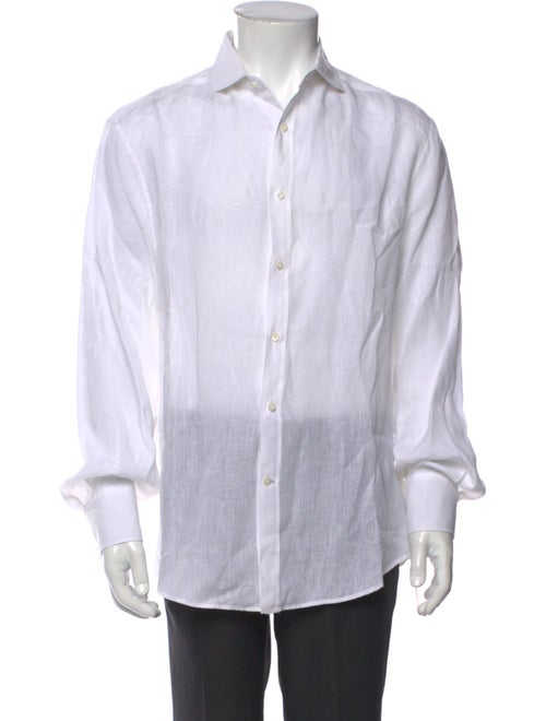 Brunello Cucinelli Linen Long Sleeve Dress Shirt