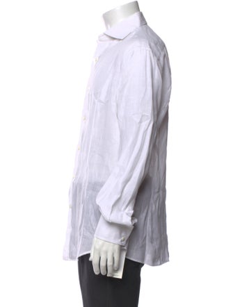 Brunello Cucinelli Linen Long Sleeve Dress Shirt