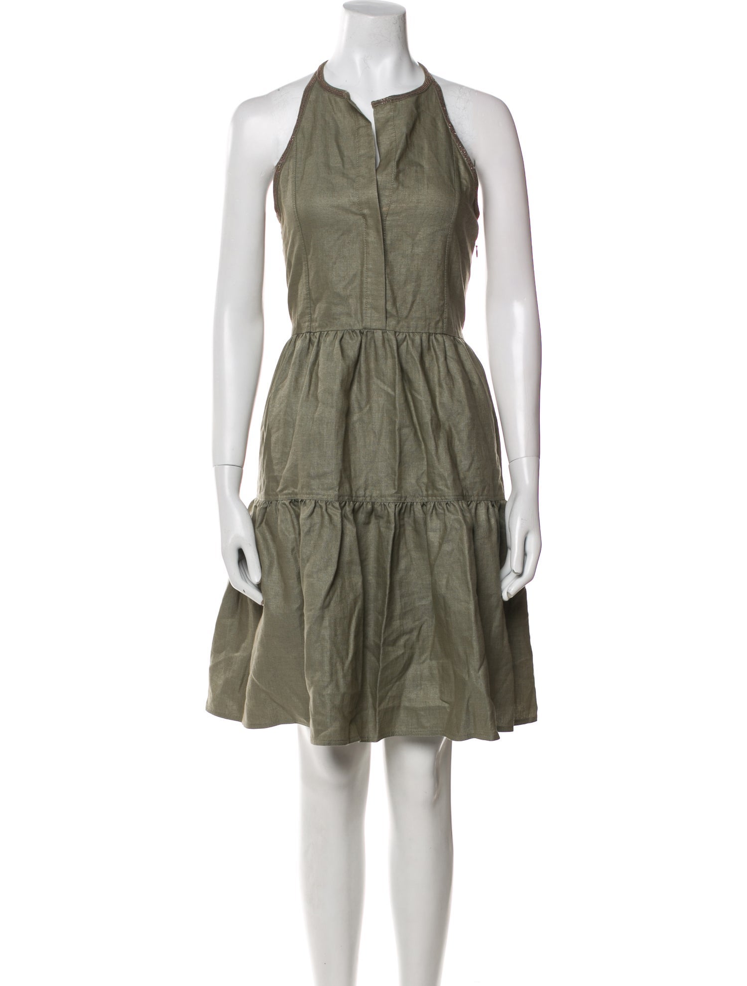 Brunello Cucinelli Halterneck Knee-Length Dress