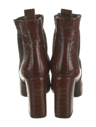 Brunello Cucinelli Snakeskin Lace-Up Boots