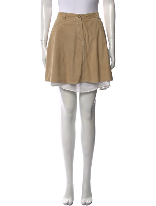 Brunello Cucinelli Leather Mini Skirt