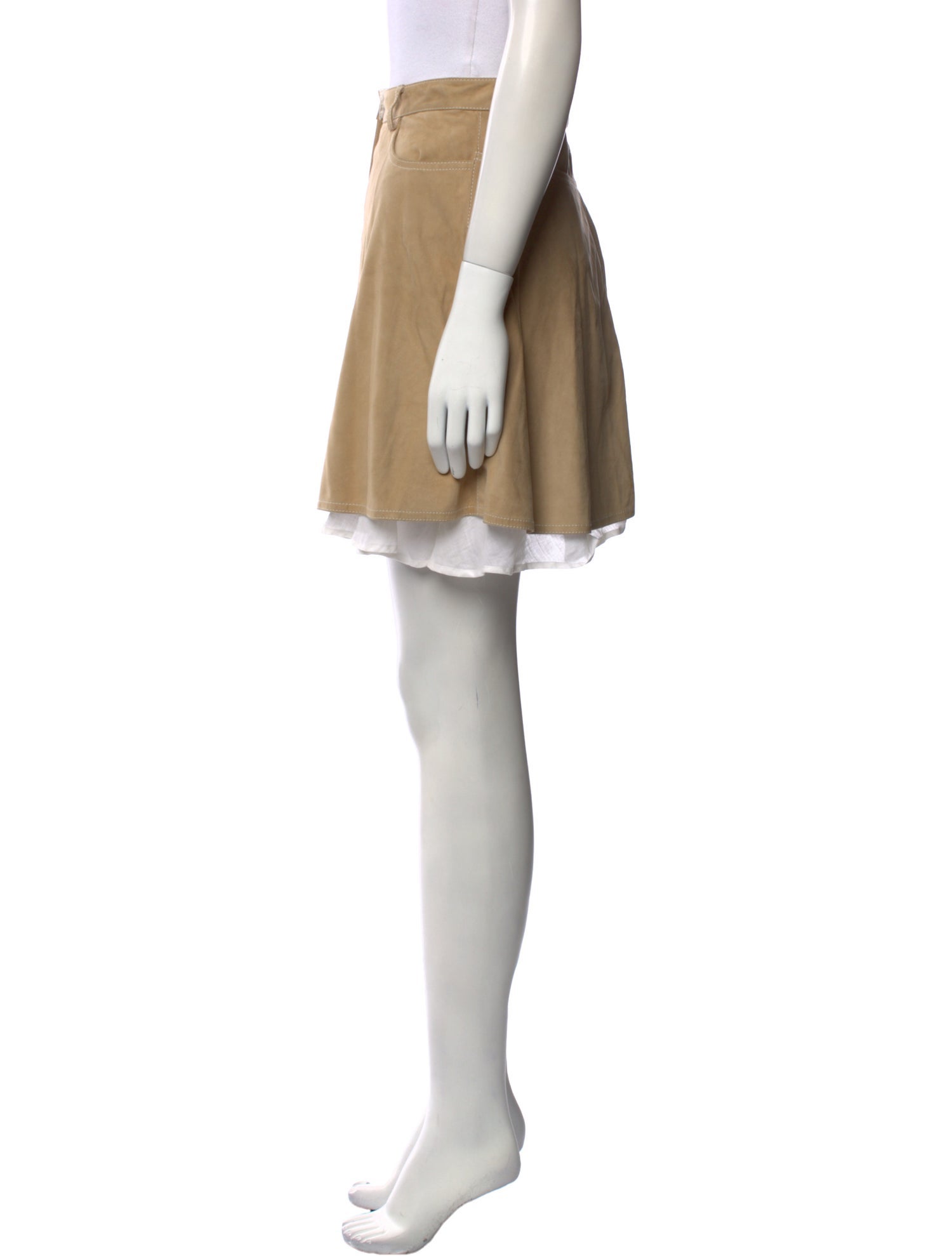 Brunello Cucinelli Leather Mini Skirt