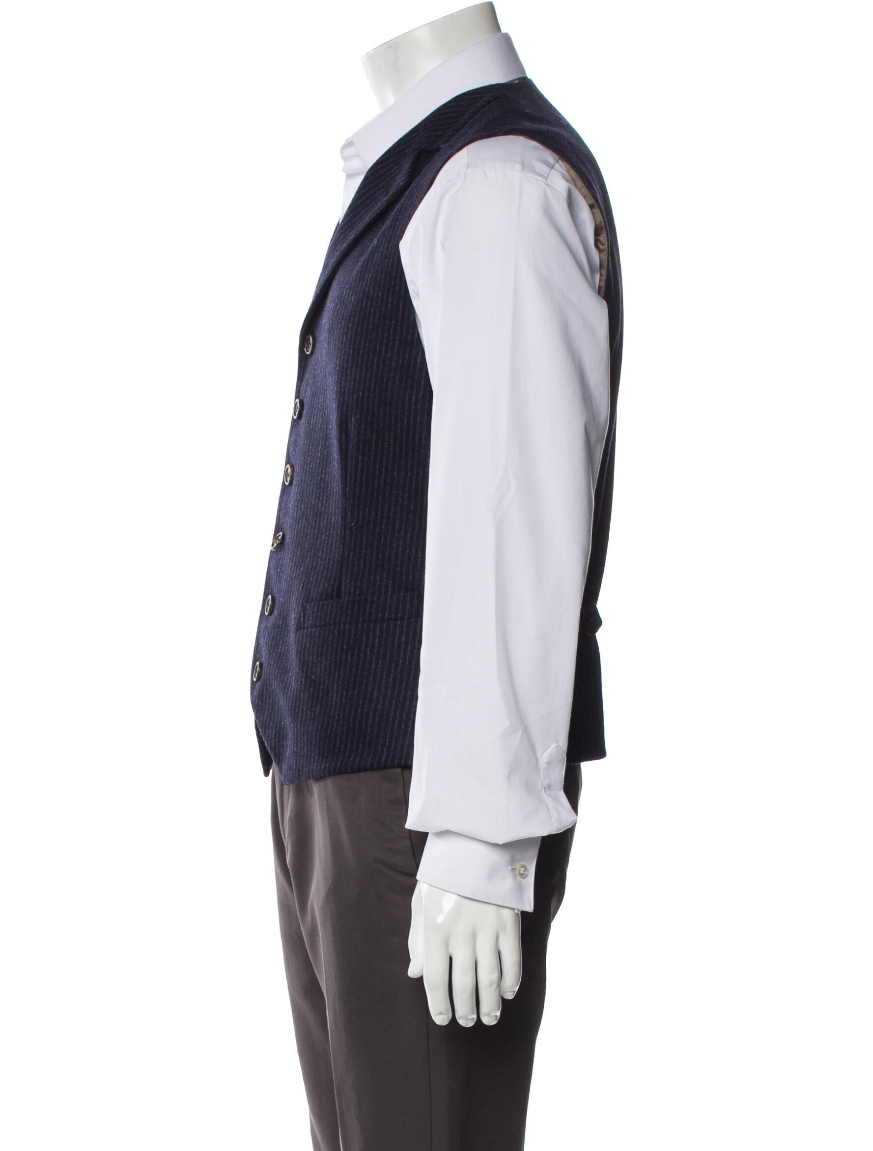 Brunello Cucinelli Wool Striped Suit Vest