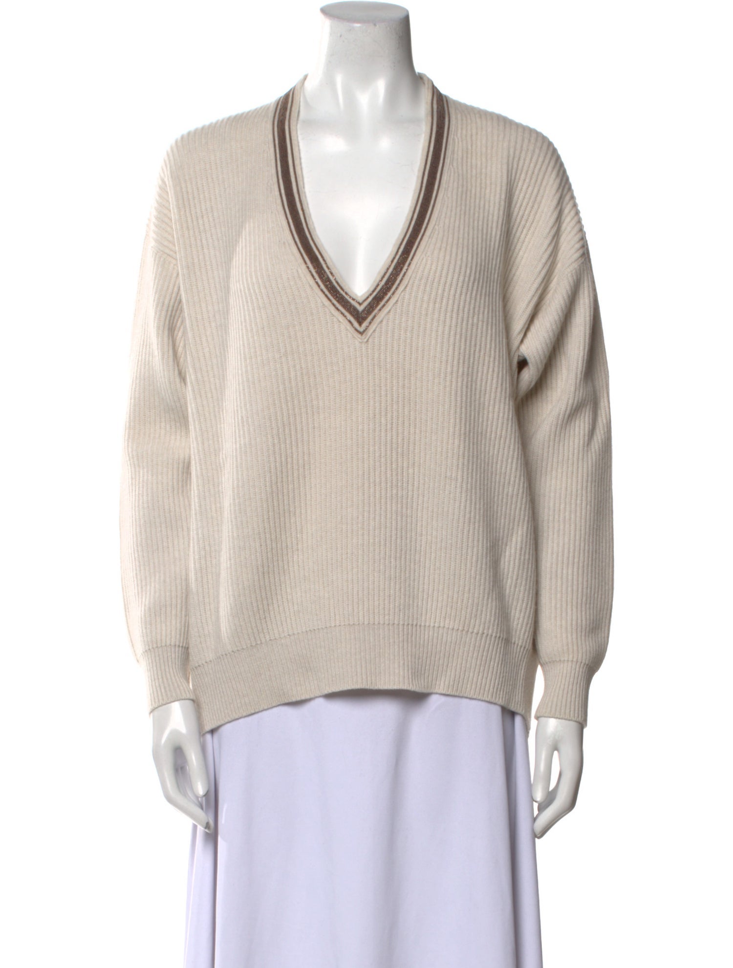 Brunello Cucinelli Cashmere V-Neck Sweater