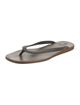 Brunello Cucinelli Monili Leather Flip Flops