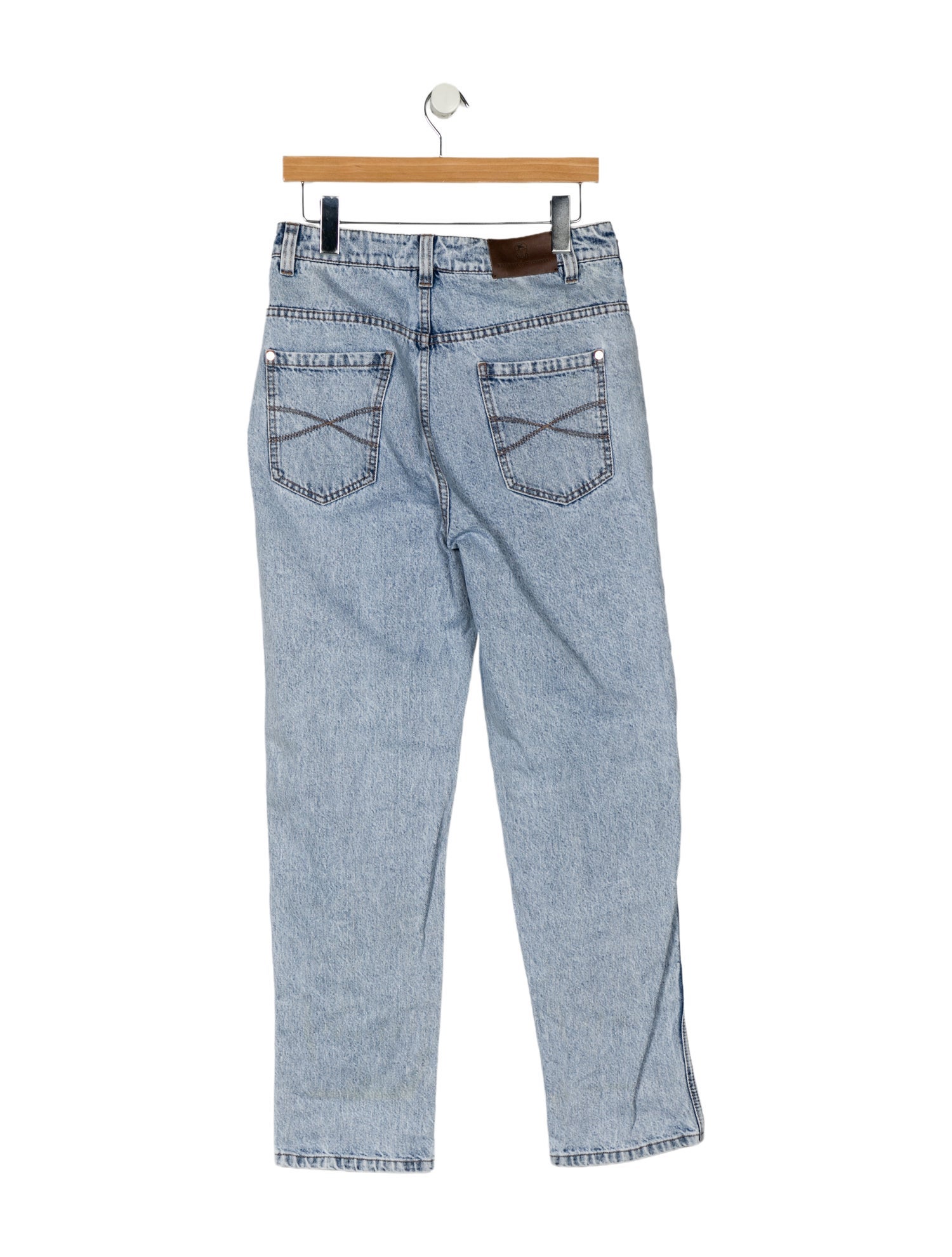 Brunello Cucinelli High-Rise Straight Leg Jeans