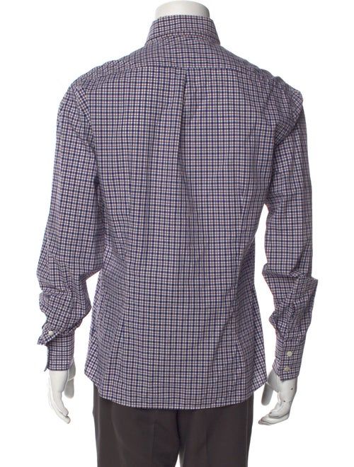 Brunello Cucinelli Plaid Print Long Sleeve Dress Shirt