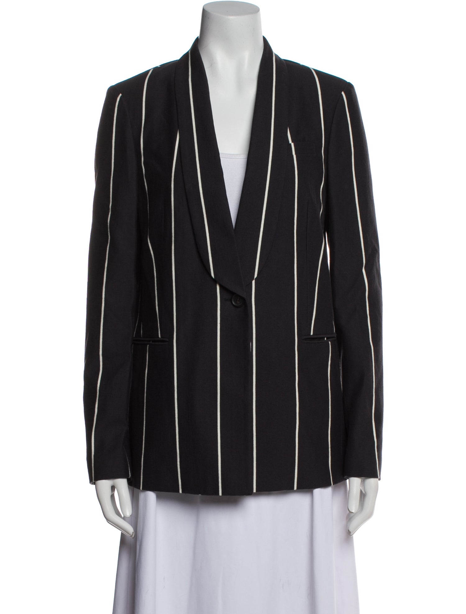 Brunello Cucinelli Leather Striped Blazer