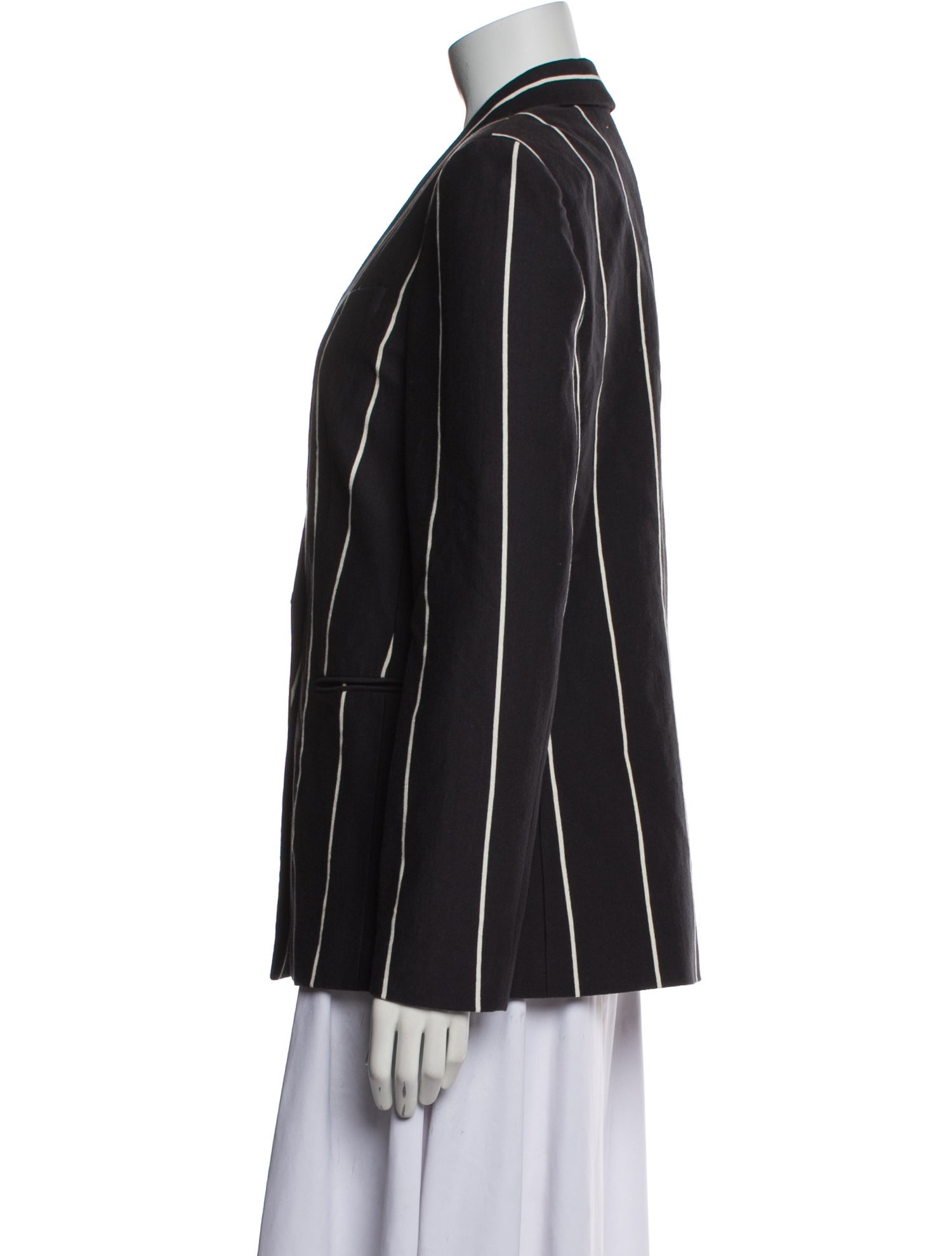 Brunello Cucinelli Leather Striped Blazer