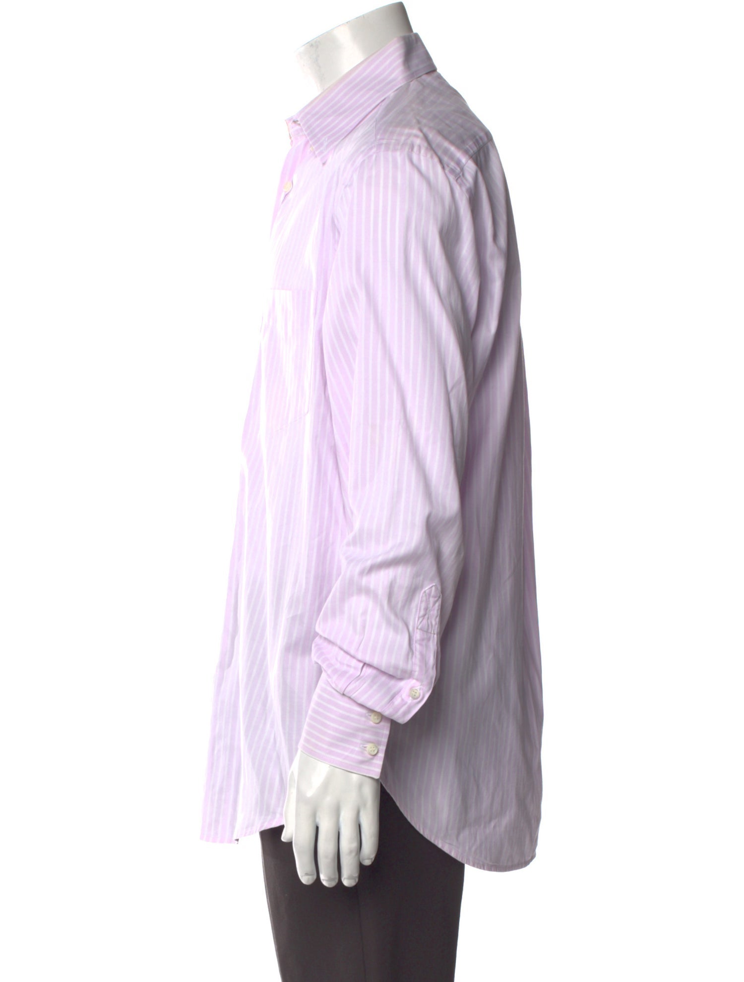 Brunello Cucinelli Striped Long Sleeve Dress Shirt