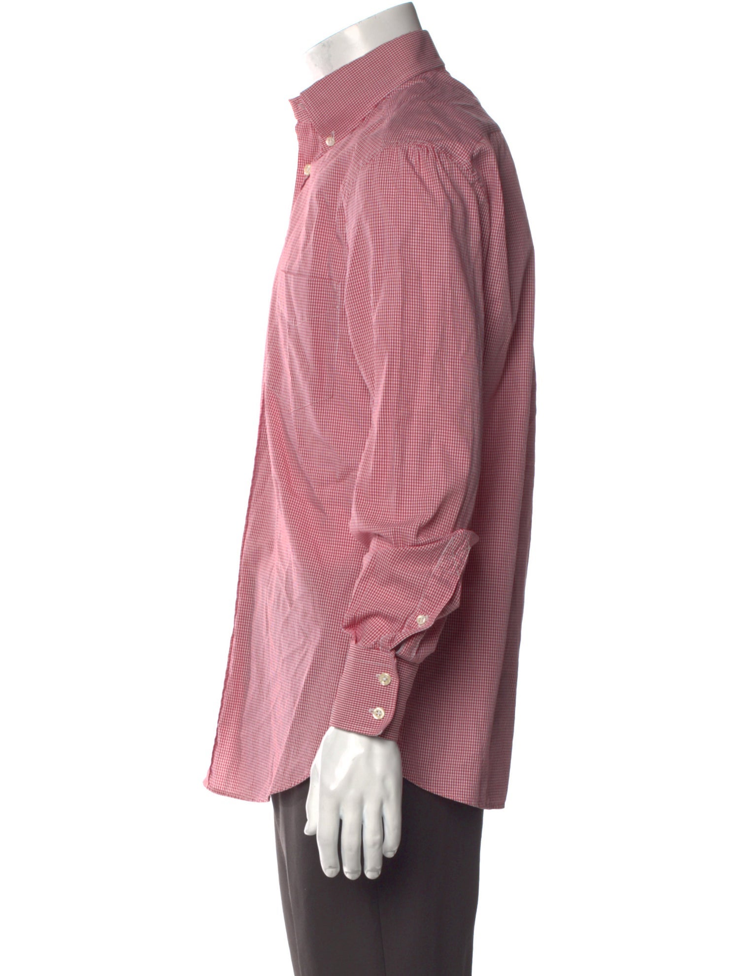 Brunello Cucinelli Plaid Print Long Sleeve Shirt