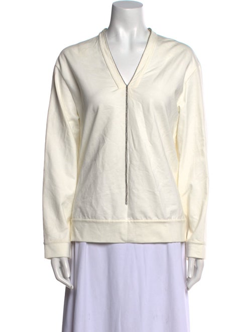 Brunello Cucinelli V-Neck Long Sleeve Sweatshirt