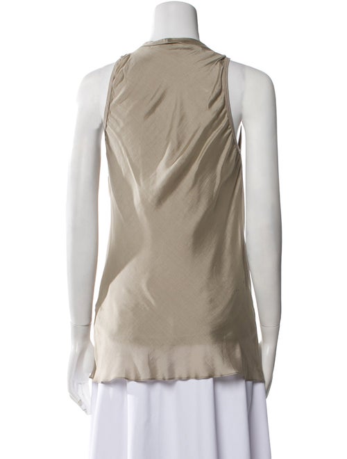 Brunello Cucinelli Silk Scoop Neck Top