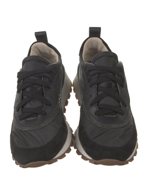 Brunello Cucinelli Suede Beaded Accents Sneakers