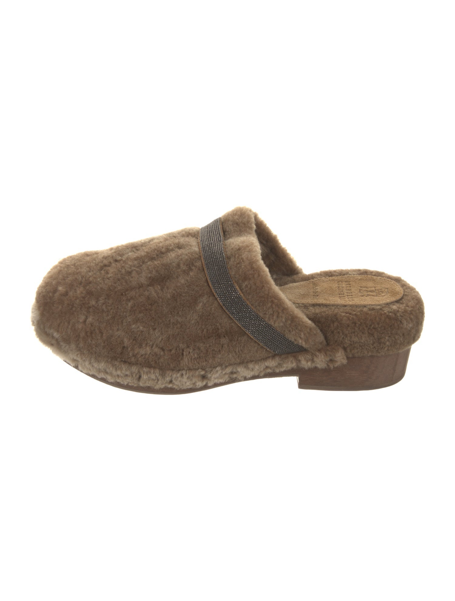 Brunello Cucinelli Monili Shearling Mules