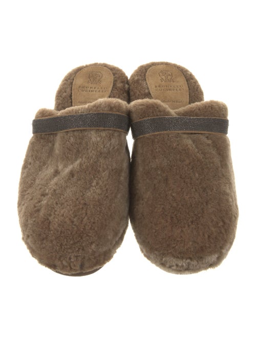 Brunello Cucinelli Monili Shearling Mules