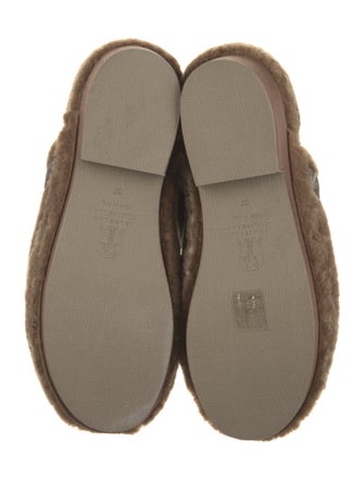 Brunello Cucinelli Monili Shearling Mules