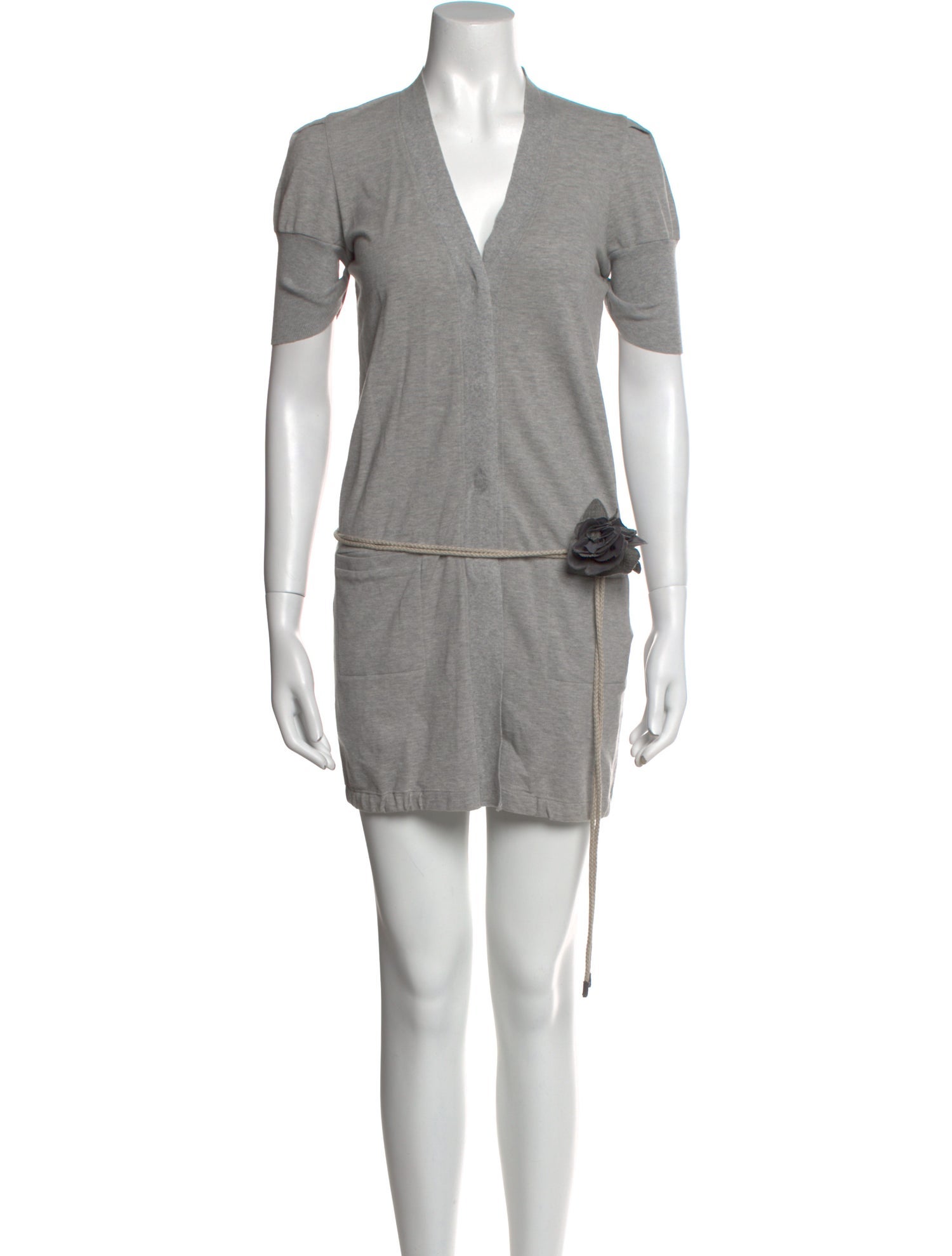 Brunello Cucinelli V-Neck Mini Dress