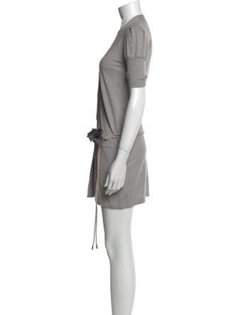 Brunello Cucinelli V-Neck Mini Dress