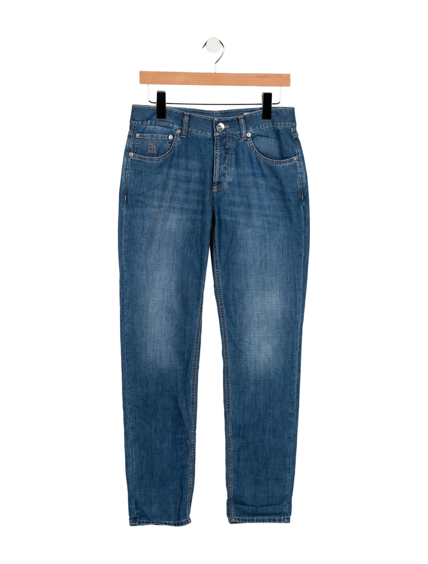 Brunello Cucinelli Mid-Rise Straight Leg Jeans